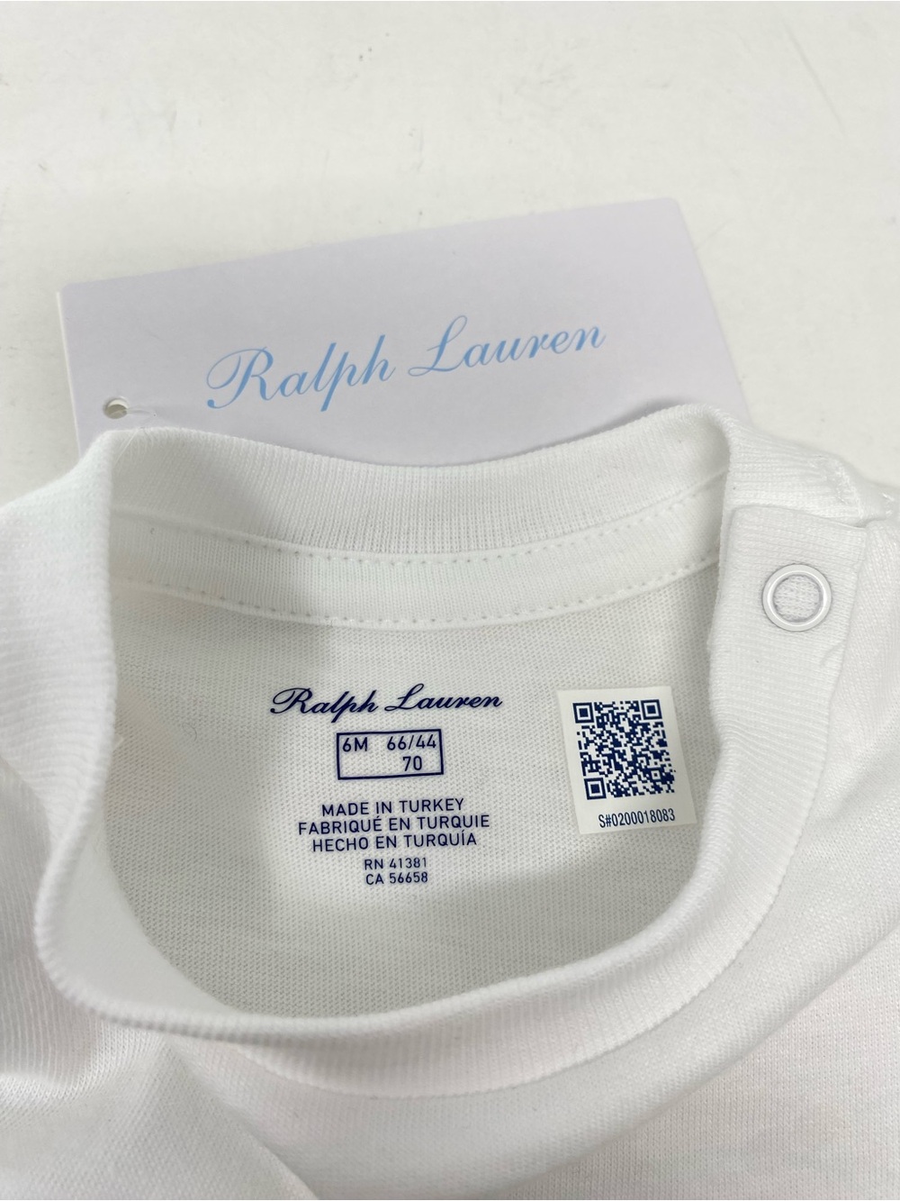 Ralph Lauren Cotton Jersey Polo Hyannis Bear T-Shirt Sparkler New 6 Months - Picture 4 of 6